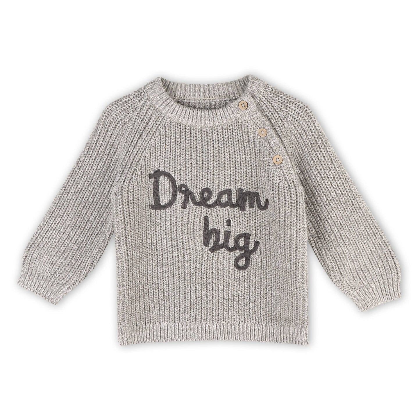 Viverano Organics - Dream Big Embroidered Chunky Knit Baby Sweater (Organic)