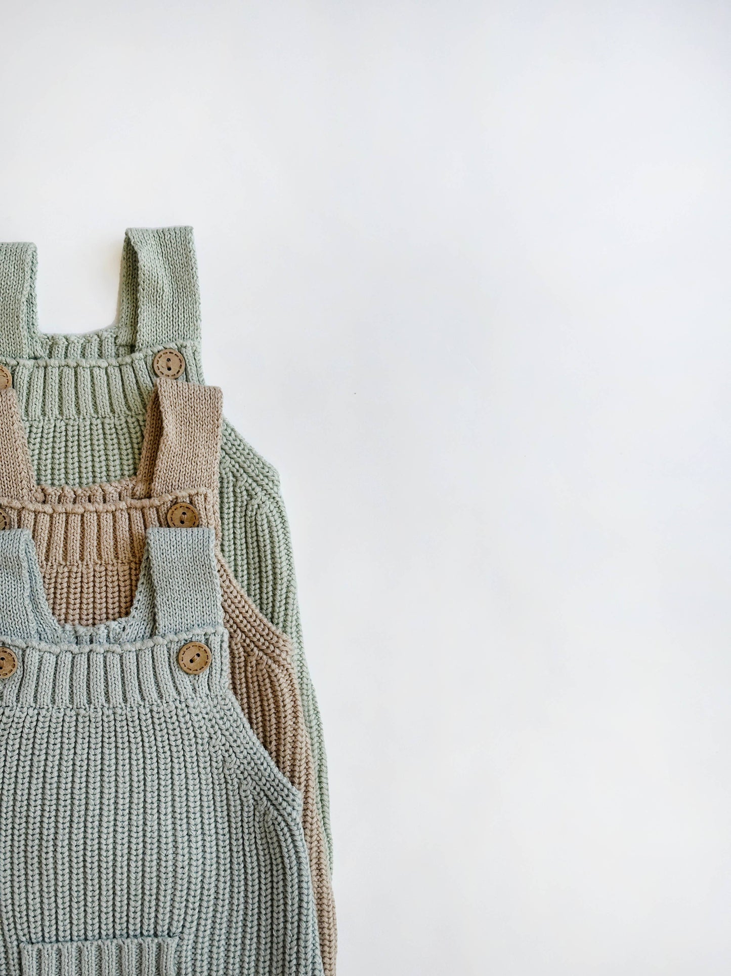 OLIVE & CRADLE - BABY KNIT OVERALLS