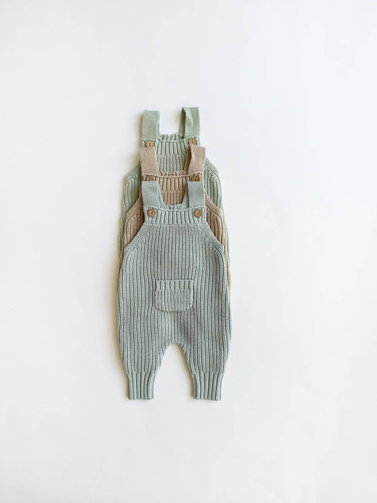 OLIVE & CRADLE - BABY KNIT OVERALLS