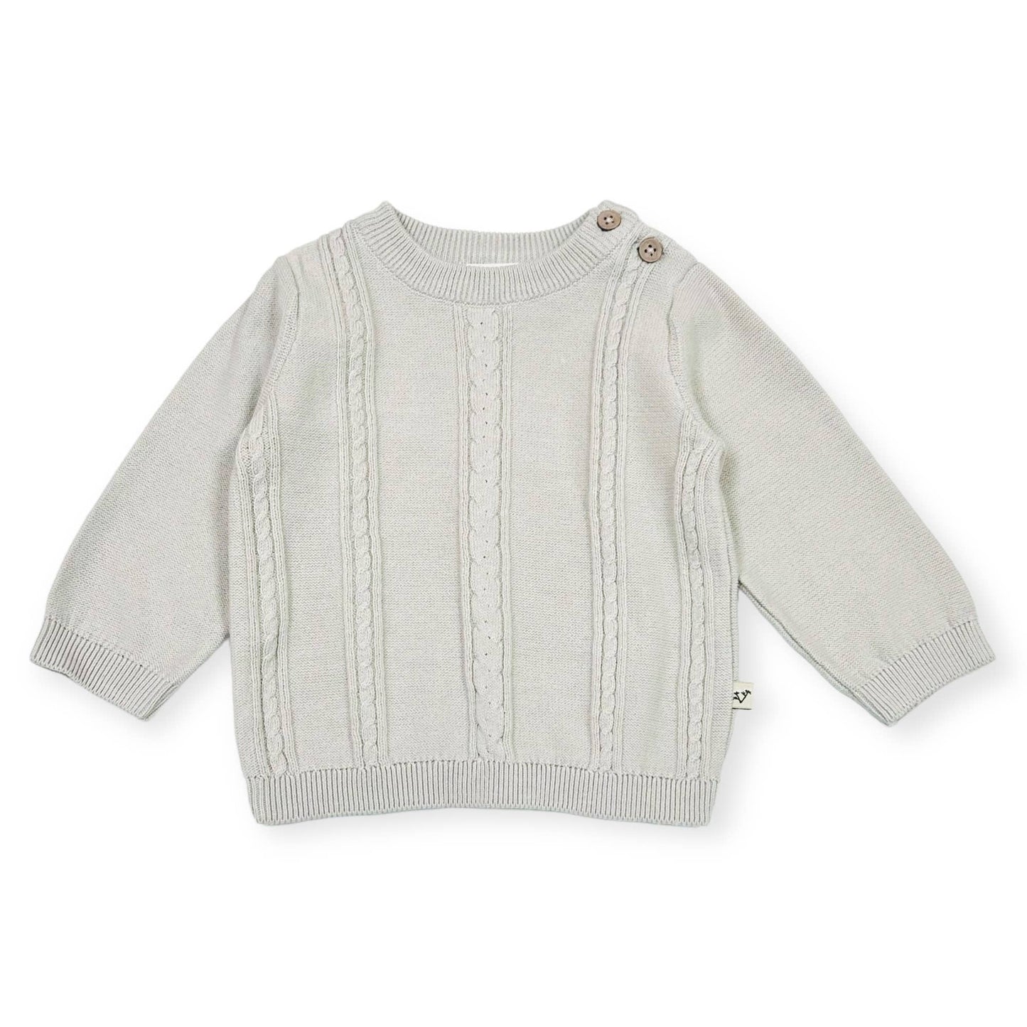 Viverano Organics - Classic Cable Knit Baby Pullover Sweater (Organic Cotton)