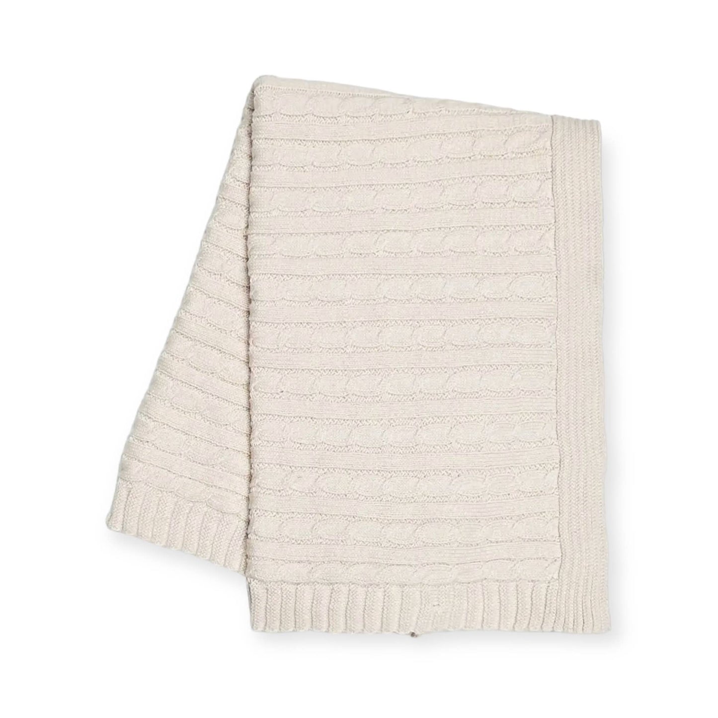 Viverano Organics - Mini Cable Sweater Knit Baby Blanket (Organic Cotton)